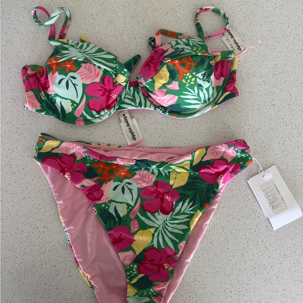 Dippin' Daisy's Pink and Green Bikini